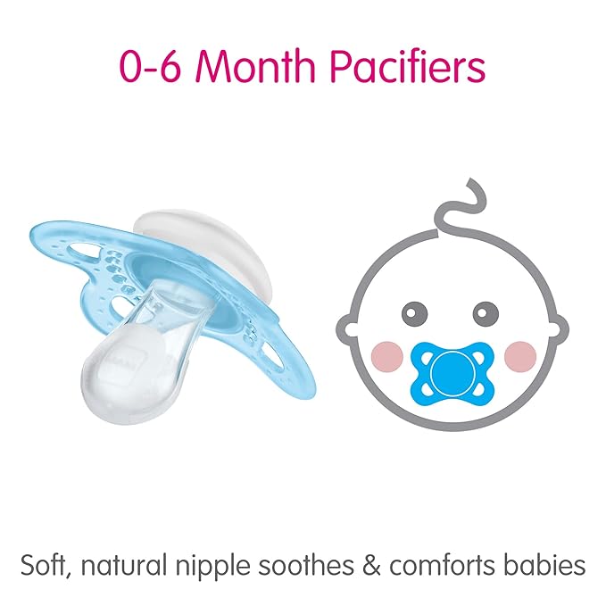 MAM Easy Start Anti-Colic Bottle, Baby Essentials, Medium Flow Bottles with Silicone Nipple & Original Matte Baby Pacifier, Nipple Shape Helps Promote Healthy Oral Development