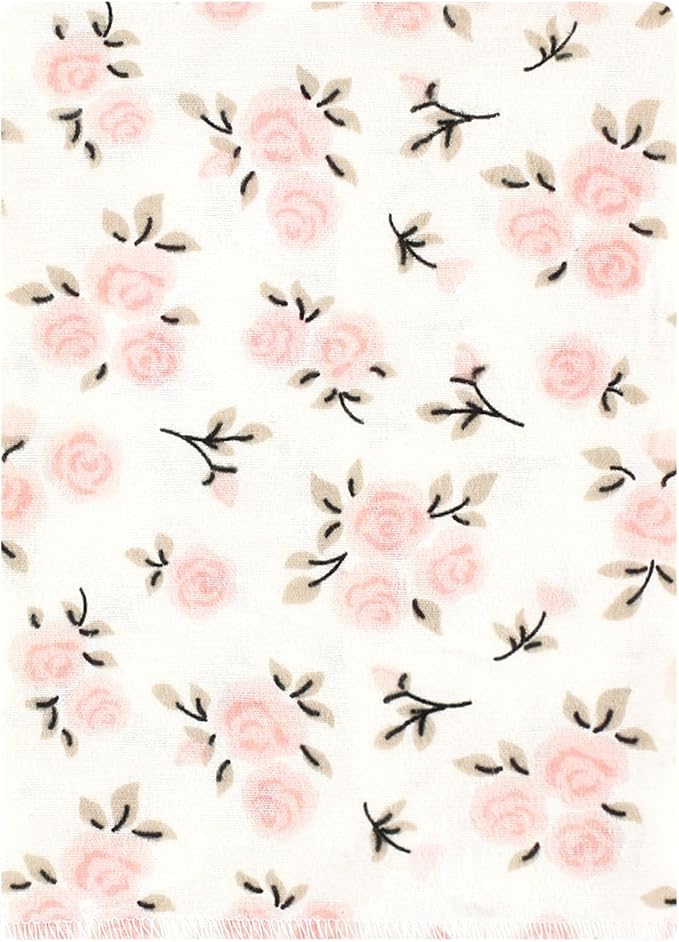 Hudson Baby Unisex Baby Cotton Flannel Burp Cloths Bundle, Neutral Pink Floral, One Size