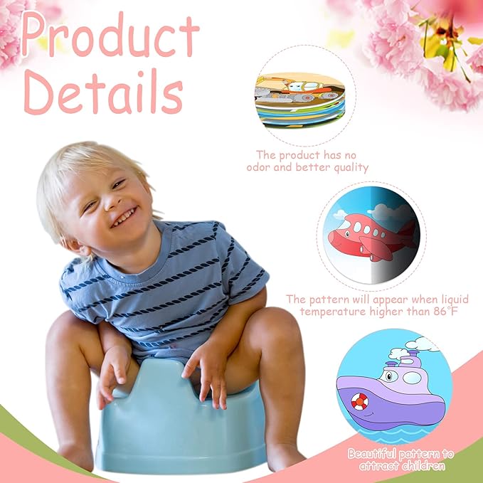 10 Pcs Potty Training Stickers Traffic Toilet Target Sticker Reusable Potty Targets Color Changing Pee Target for Kid Training Use with or Without Potty Training Chart (Traffic)