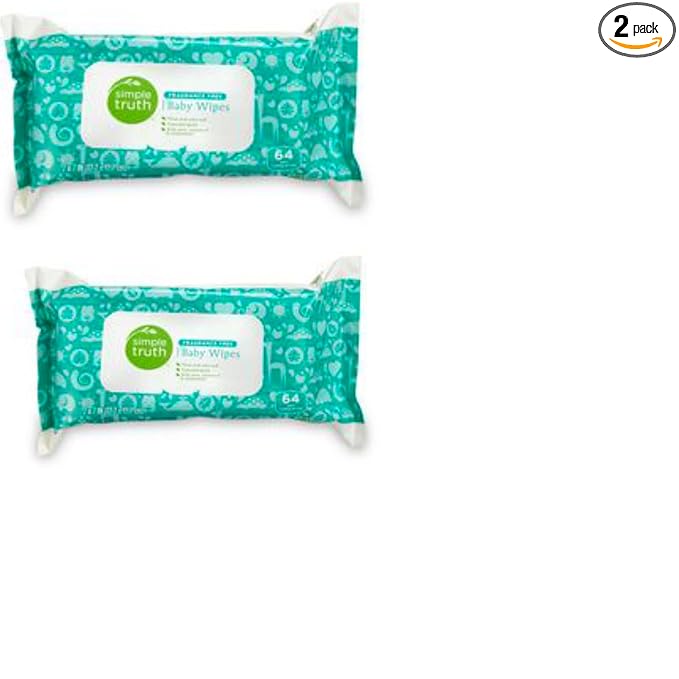 Simple Truth All Natural Baby Wipes 64 count (2 pack)