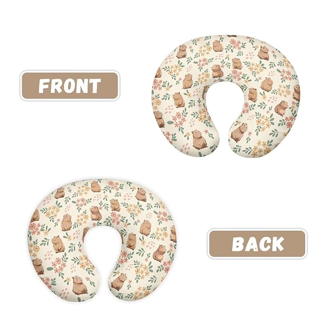 Otter Leaves Nursing Pillow Cover for Breastfeeding Pillow Cozy Nursing Pillow Slipcovers, Snug Fits Pillow, Perfect Newborn Choice for Mom or Baby Quick Dry