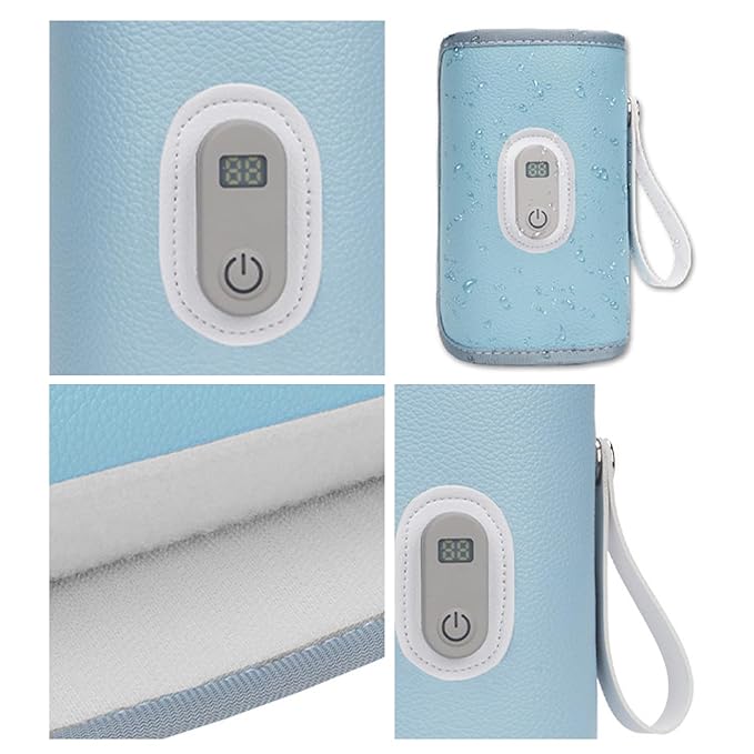 Rechargeable Bottle Warmer - Portable Milk Warmer, Fast Heating Bottle Warming for Breastmilk & Water | Precise Temperature Control, Digital Display for Travel, Mom & Dad, Home Nursery