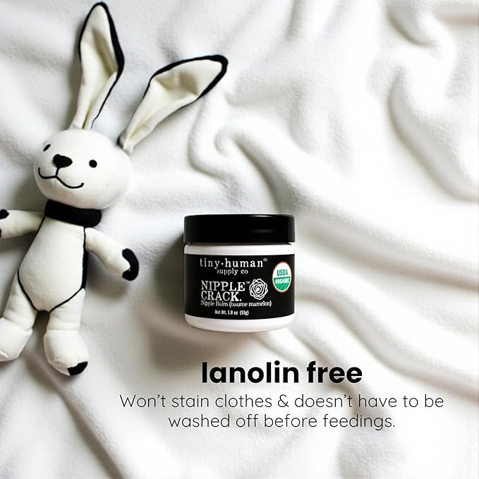 Organic Nipple Cream, Nipple Crack Lanolin Free Nipple Butter (3 Pack), Balm for Breastfeeding Mothers, No Need to Wash Off, Safe for Baby and Mama