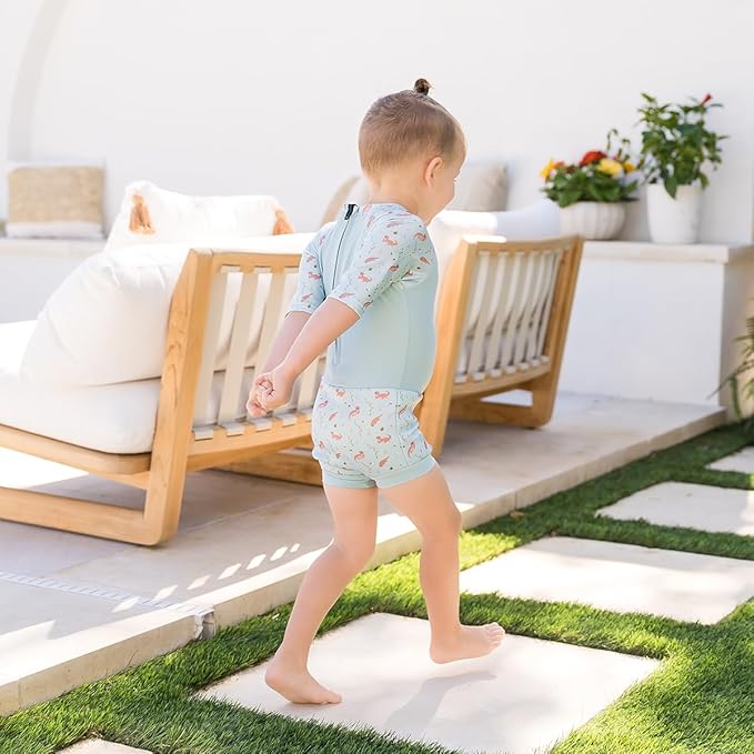 Splash About Happy Nappy Sunsuit, Swimsuit for Babies & Toddlers with Built-in Swim Diaper