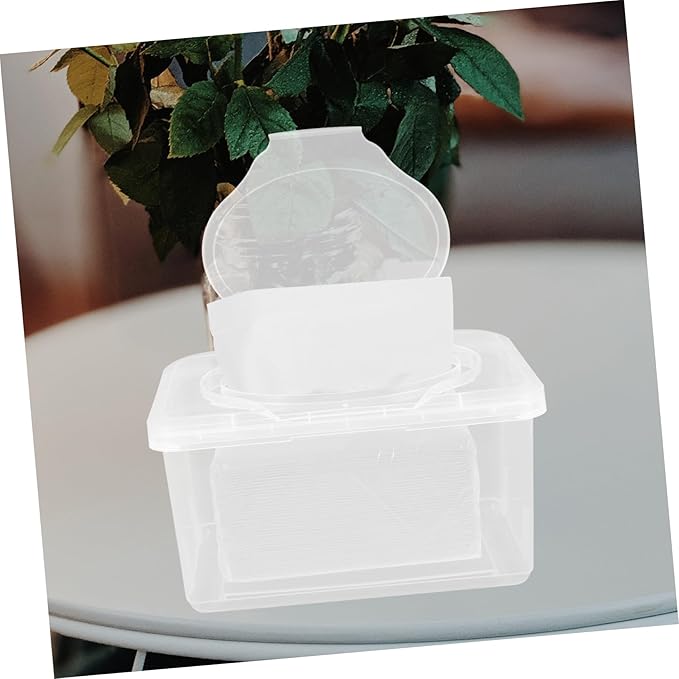 Zerodeko 2pcs Reusable Wipe Dispenser for Wipes Portable Wet Holder with Dust Cover Lightweight Pp Material Easy Access for Home Nursery