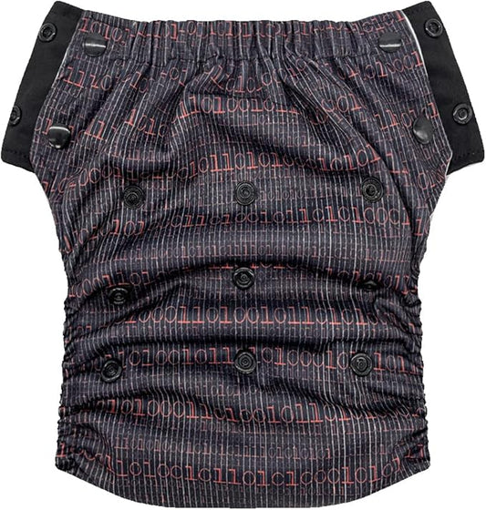 EcoAble Reusable Potty Training Diaper with Insert, Daytime Pull-on Cloth Training Pants for Toddlers and Big Kids (Size 3, Coder)