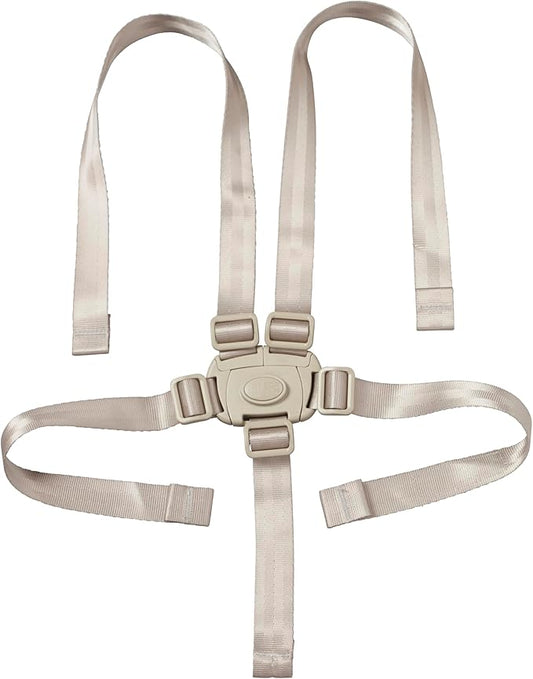 ECR4Kids Universal 5-Point T-Lock Harness, Compatible with ASATT High Chair, Replacement Part, Grey
