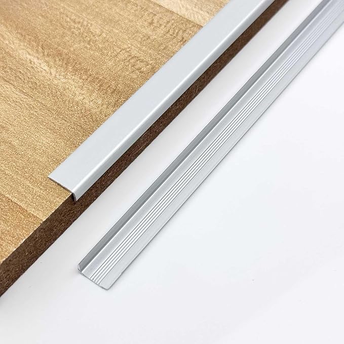 10-Pack 48 Inch Aluminum Tile Edge Trim – L-Shape Metal Tile Edging for Backsplash, Wall Corners, and Finishing – Square TileTrim (Silver, 48 Inch)