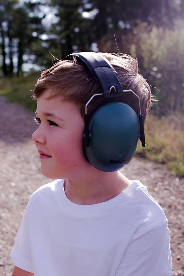 BANZ Kidz Earmuffs 2 Years & Older - Loud Noise Cancelling Kids Headphones & Toddler Ear Muffs, Size Adjustable