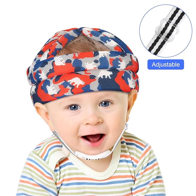 Accmor Baby Head Protector, Soft Baby Helmet for Crawling Walking, Breathable No Bumps and Soft Cushion, Lightweight Infant Safety Headguard Cap with Adjustable Buckle for Boys Girls Learning to Walk