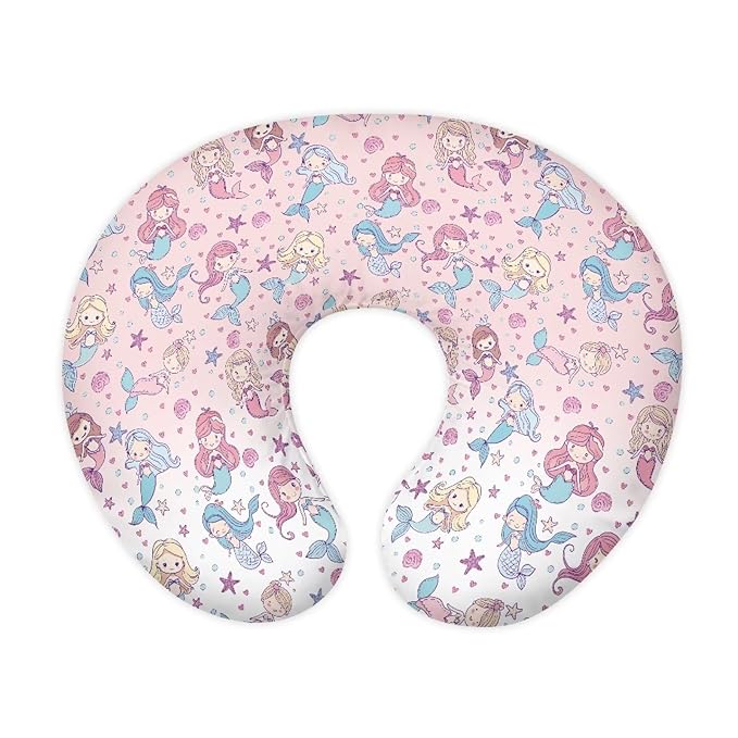 Cartoon Mermaid Princess Nursing Pillow Cover Fits The Original Support Pillow for Breastfeeding and Bottle Feeding Breastfeeding Pillow Slipcover