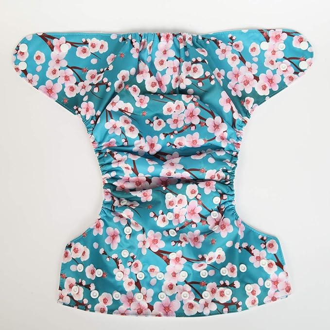2 to 7 Years Old Junior Big Cloth Diaper Nappy Pocket Reusable Baby Kids Toddler (Peachblossom)
