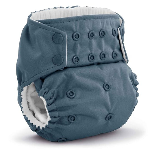 Kanga Care Rumparooz G3 Stay Dry Cloth Diaper Reusable One Size Pocket Diaper Patented Inner Double Gusset 2 pcs Microfiber Insert Soaker (6-55+ lbs) - Dusk