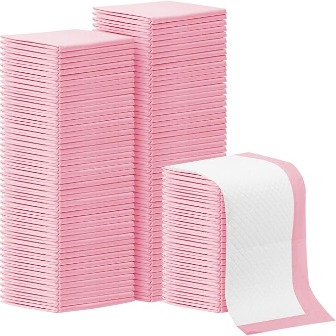 100Pack Disposable Changing Pads,Baby Disposable Underpads 17 X 13 in,Waterproof Diaper Changing Pad,Ultra Absorbent Disposable Pads,Leak-Proof Breathable Underpads Bed Table Protector Mat