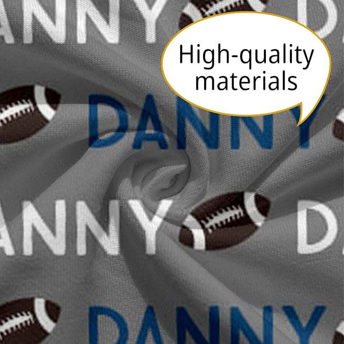 Baby Nursing Pillow Cover - Personalized Name Footballs Theme Breastfeeding U-Shaped for Bottle Feeding, Soft Comfortable Breastfeeding Pillow Cover for Infant Baby Boys and Girls