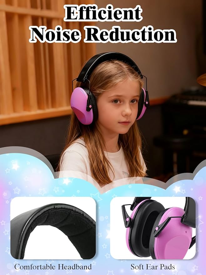 sundee Kids Noise Cancelling Headphones Ear Muffs for Noise Reduction Hearing Protection for Autism Chirldren