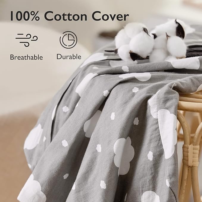 Momcozy Nursing Pillow Cover for Original Pillow- Pioneering Safety Fence - Plus Size Breastfeeding Pillow for Ergonomic Comfort & Support-Easier and Healthier Nursing, Cotton Cover Only
