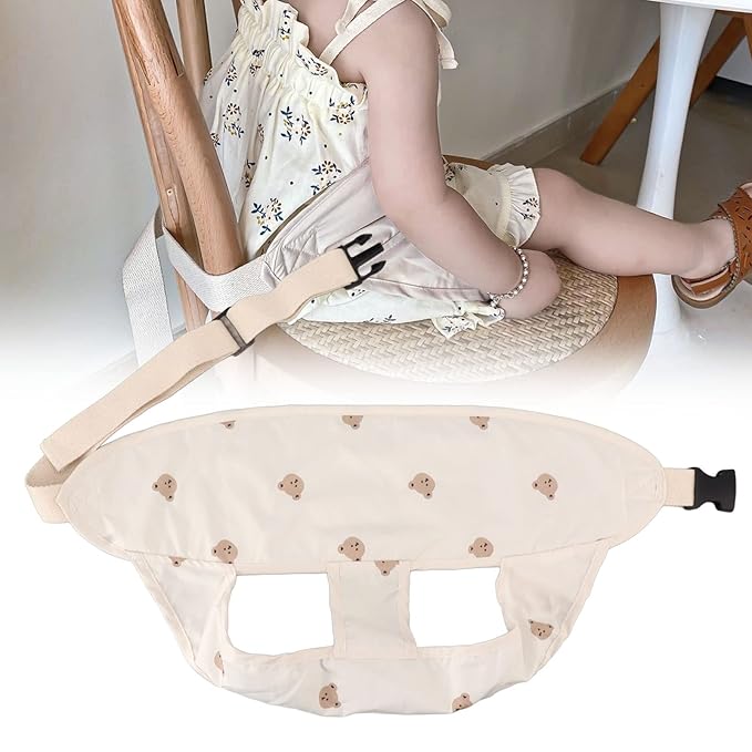 Adjustable Baby Safety Harness Strap, Soft Polyester Waist Belt for High Chairs Travel Dining Outdoor Home (Type 2)