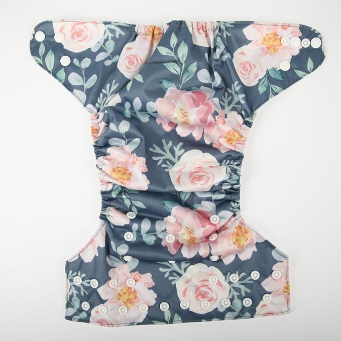Baby Pocket Diaper Nappy Reusable Washable 8lbs to 36lbs (Floral)