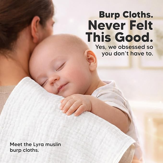 KeaBabies Organic Muslin Burp Cloths Baby Boy, Girl – 5-Pack 100% Cotton Muslin Burping Cloths for Babies, Newborn, 21x10 Large & Absorbent Spit Up Rags, Baby Washcloth, Infant Towels (Soft White)