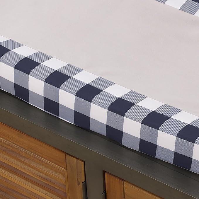 Little Love by NoJo Super Soft Changing Pad Cover - National Park Navy Buffalo Check Design, Standard Size 16" x 32" x 6"