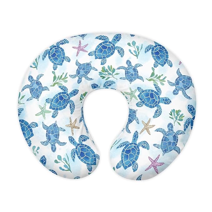 Sea Turtle Pillow Case Soft and Comfy Breastfeeding Pillows Covers, Snug Fits Nursing Pillow Slipcovers for Boys Girls, Machine Washable