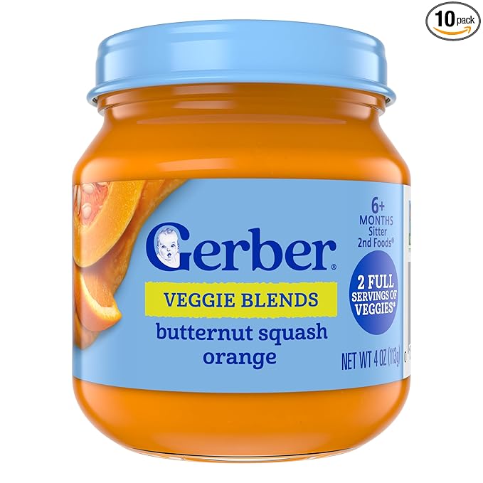 GERBER FOR BABY 2nd Foods Butternut Squash Orange 10x4oz