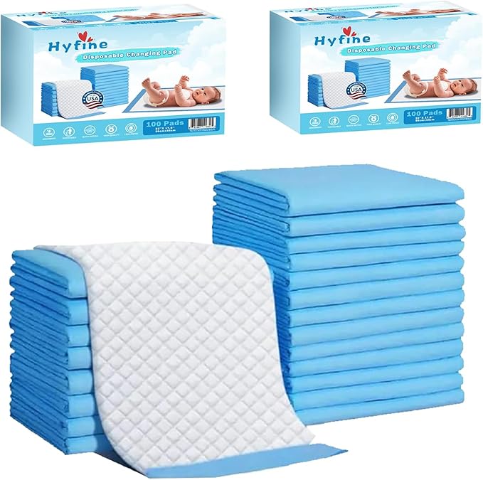 10 Pack Disposable Changing Pad, Waterproof Baby Disposable Underpads, Super Soft, Ultra Absorbent Diaper Changing Liners Baby Change Mats (17.5x22 inch)