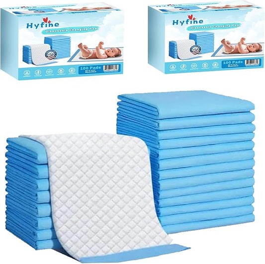 98 Pack Disposable Changing Pad, Waterproof Baby Disposable Underpads, Super Soft, Ultra Absorbent Diaper Changing Liners Baby Change Mats (17.5x22 inch)