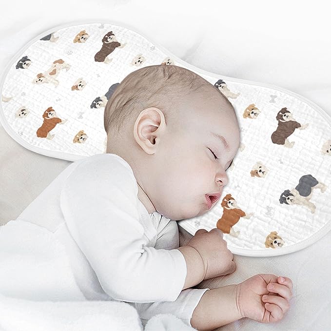vvfelixl Baby Burp Cloths Different English Bulldog Baby Newborn Cotton Burping Cloths Set Baby Washcloths 4 Pack