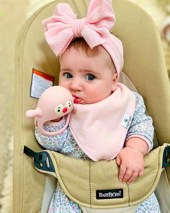 DiaperSquad's 100% Organic Cotton Baby Drool Bibs, Super Absorbent & Adjustable Baby Bibs for Drooling and Teething