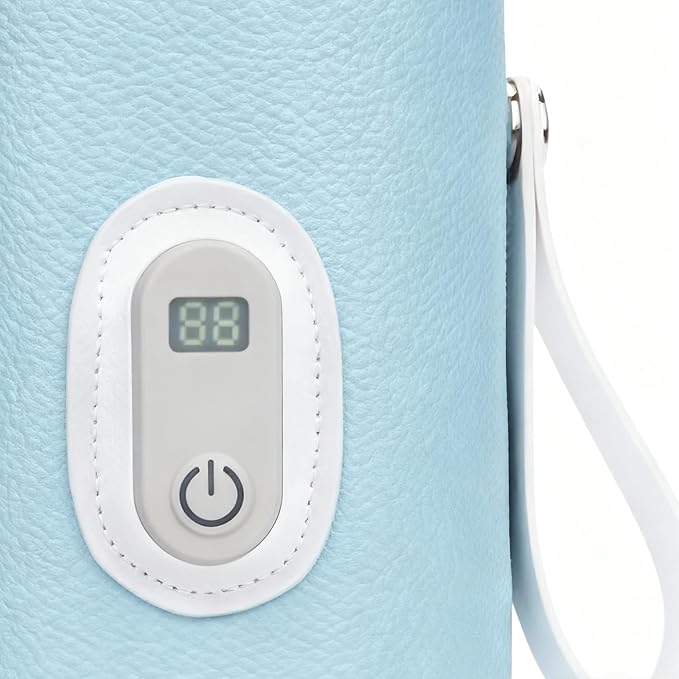 Rechargeable Bottle Warmer - Portable Milk Warmer, Fast Heating Bottle Warming for Breastmilk & Water | Precise Temperature Control, Digital Display for Travel, Mom & Dad, Home Nursery