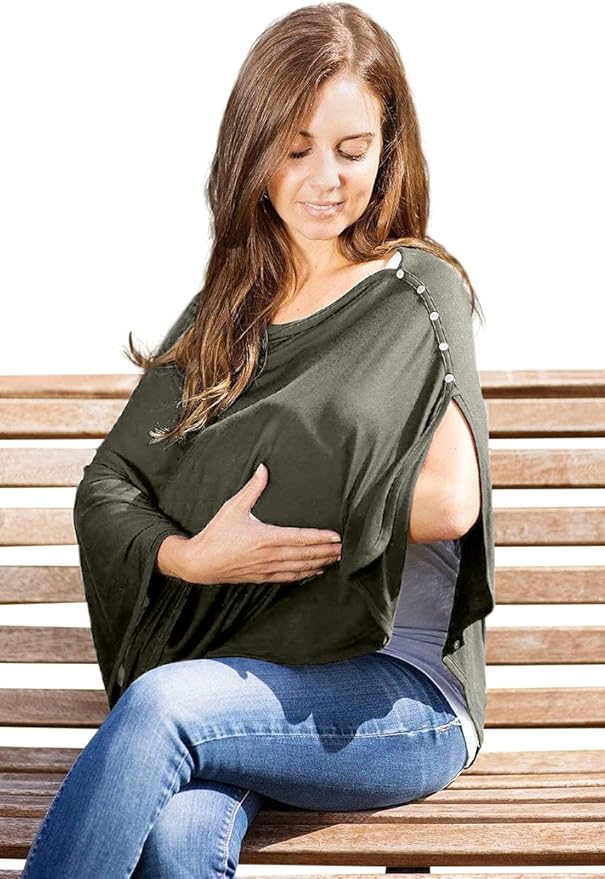 Byrd & Blume Maternity Nursing Cover Breathable Lightweight Breastfeeding Cover Wrap Shawl Scarf Poncho Full 360