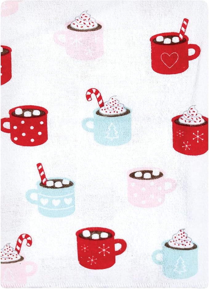 Hudson Baby Unisex Baby Cotton Flannel Burp Cloths Bundle, Hot Cocoa, One Size