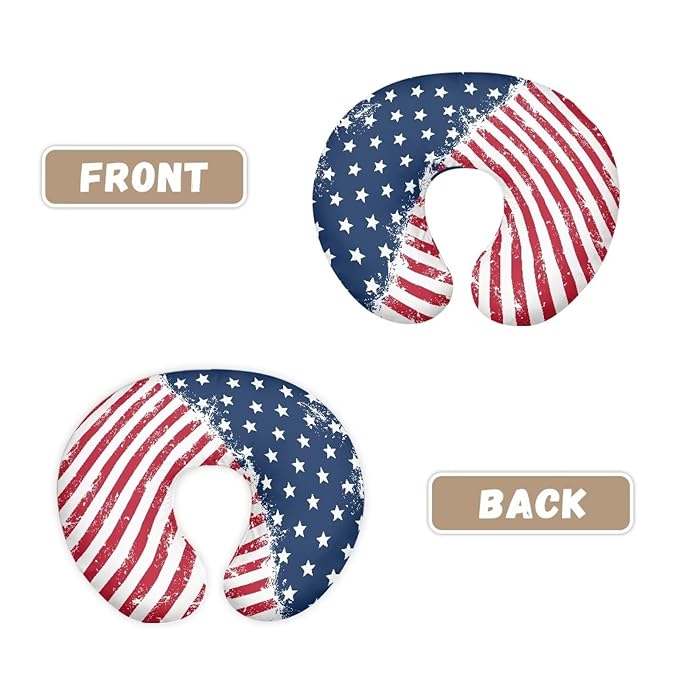 American Flag Washable Nursing Pillow Case for Newborn Soft Comfortable Breastfeeding Nursing Pillow Slipcover with Hidden Zipper, Easy to Put On & Take Off for Home Decor