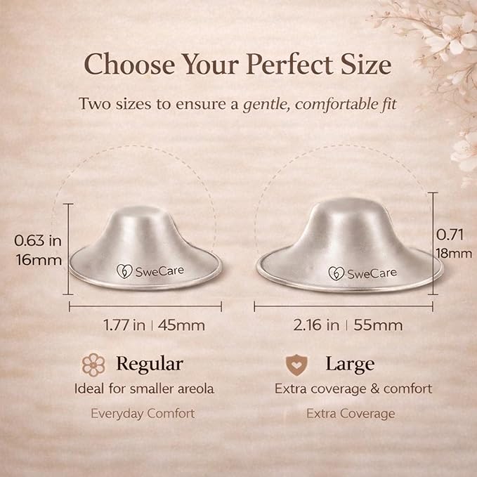 999 Silver Nursing Cups, Silver Nipple Covers Breastfeeding,