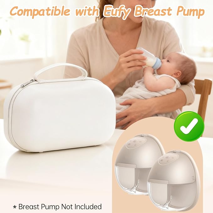 Breast Pump Case Compatible with Eufy, Wearable Breast Pump Bag Fit for Momcozy Willow Medela and Most of Breast Pumps, Waterproof Breast Pump Storage Bag for On The Go, Work and Travel