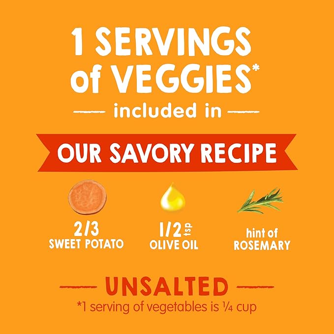 Happy Baby Organics Savory Blends Stage 2 Baby Food, Sweet Potatoes with Olive Oil + Rosemary, 4 Ounce Pouch (Pack of 16)