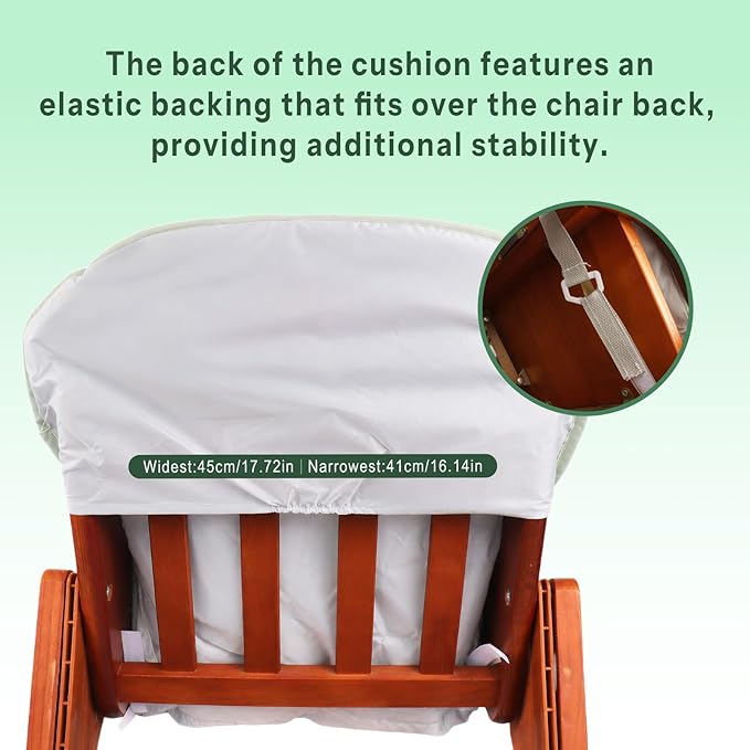 High Chair Pad, High Chair Cushion, High Chair Cover Pad, Safe and Comfort, Soft and Breathable, Cute Pattern, Baby Sits More Comfortable（Green Animal Pattern）