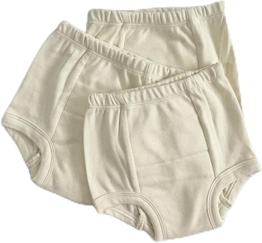 Laas Organic Cotton Potty Training Pants/Underwear, GOTS Certified, Boys, Girls, Unisex, Toddler, Pack of 3