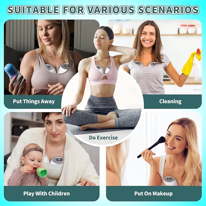 Electric Breast Pump Upgrade Hands Free Wearable 2-Pack 32db Ultra Quiet Portable Breastfeeding Pump 4 Modes 12 Suction Levels 19 21mm Flange LED Display Dual Seal Tech Ideal Gift for New Mom-White