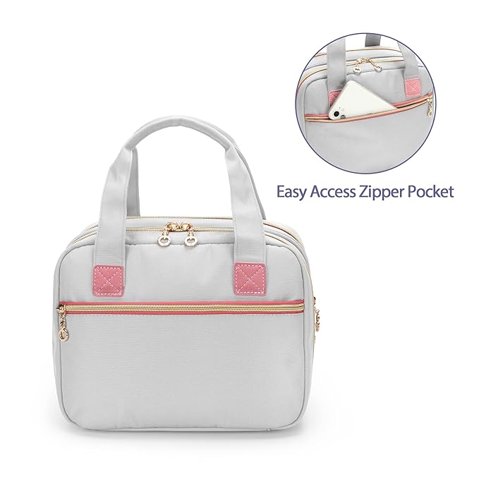Damero Wearable Breast Pump Bag Compatible with Elvie, Willow and Momcozy Breast Pumps, Carrying Bag Case for Most Wearable Pumps, Bottles, Parts and Ice Pack, Patent Design
