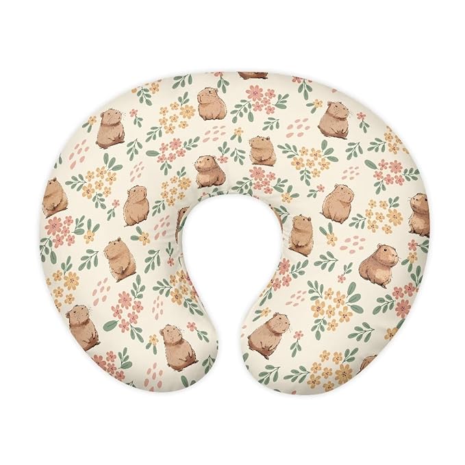 Otter Leaves Nursing Pillow Cover for Breastfeeding Pillow Cozy Nursing Pillow Slipcovers, Snug Fits Pillow, Perfect Newborn Choice for Mom or Baby Quick Dry