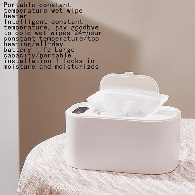 Baby Wipe Warmer - Baby Wet Wipes Dispenser, Portable Large Capacity Wipes Dispenser, USB Wipe Warmer Container | Adjustable Wipe Heater Constant Temperature Diaper Wipe Warmer for Car Home