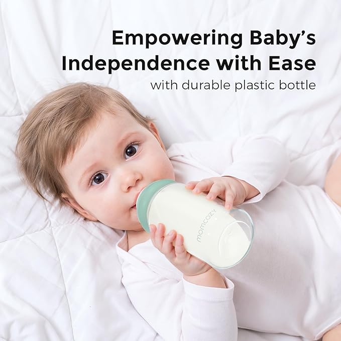 Momcozy Soft Baby Nipple Premium Natural Flow Silicone for Wide-Neck Bottles, BPA-Free, Perfectly Compatible with Momcozy Breast Milk Cooler, Medium (Pack of 2)