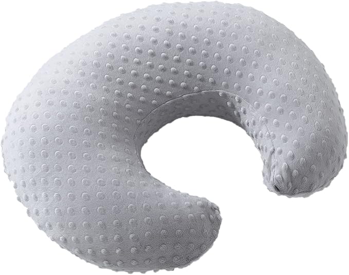 Baby Nursing Pillow Cover, Nursing Pillow Slipcovers for Breastfeeding Moms, Ultra-Soft Fit Standard Infant Nursing Pillows for Infant Newborn Baby Boy Girl (Glacier Gray)