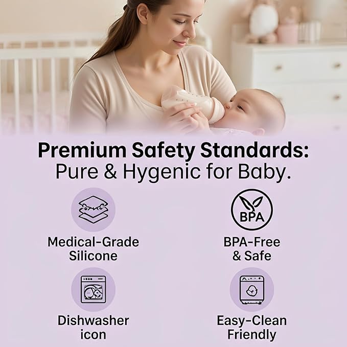 Silicone Replacement Nipple Compatible with Pigeon Baby Bottle,Fit for Pigeon Baby Bottle Nipples,Size S 1m+ 6 Count(Slow Flow).