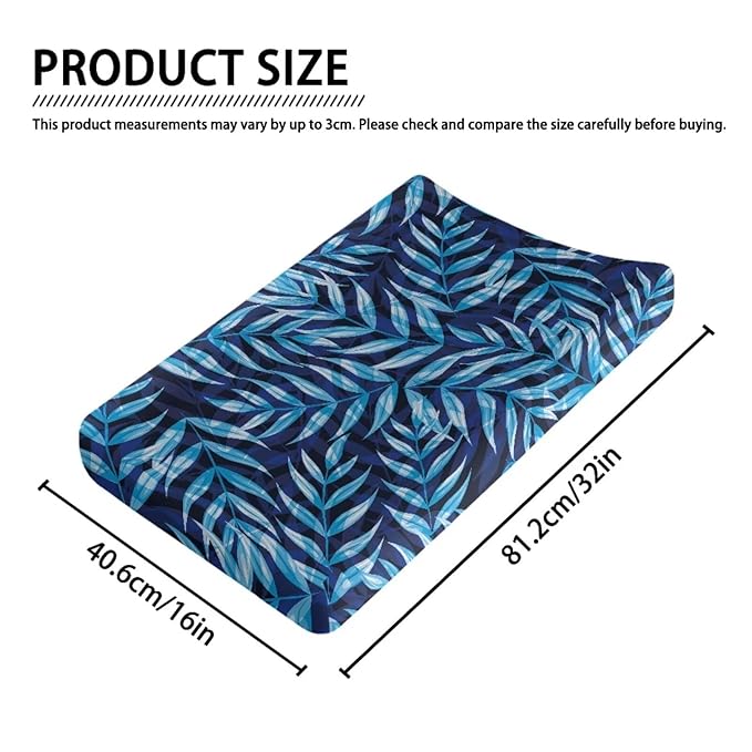 Plant Wild Changing Pad Cover Infant Newborn Changing Table Covers Diaper Table Change Mat Sheet Cover Blue