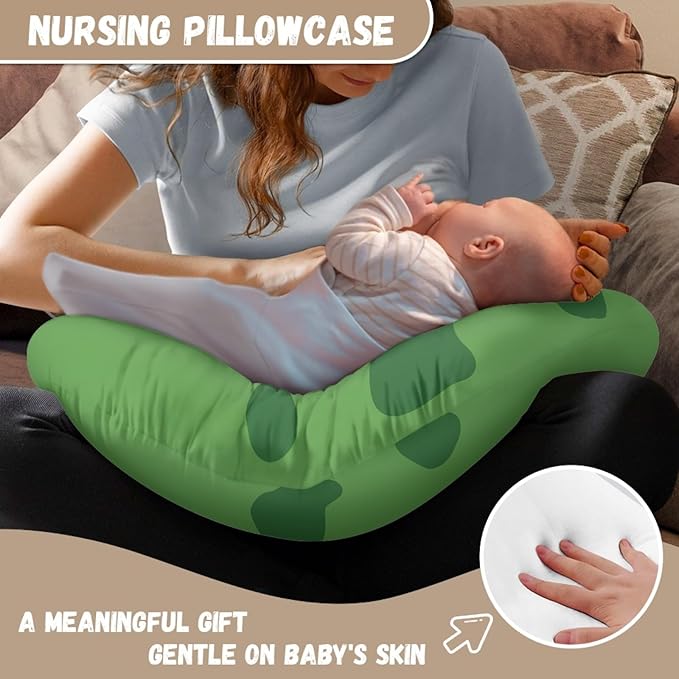Forchrinse Cartoon Frog Nursing Pillow Cover for Baby Boys Girls,Soft Stretch Nursing Pillows Slipcover Soft Breastfeeding Nursing Pillow Slipcovers for Breastfeeding Moms