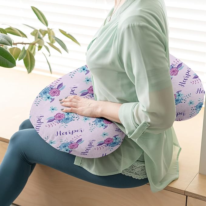 Dyoart Baby Nursing Pillow Cover,Personalized Name Soft Nursing Covers,Breastfeeding Pillow Slipcover for Bottle Feeding,Gifts for Toddler Infant(23"x19"x5.5")(one Size)